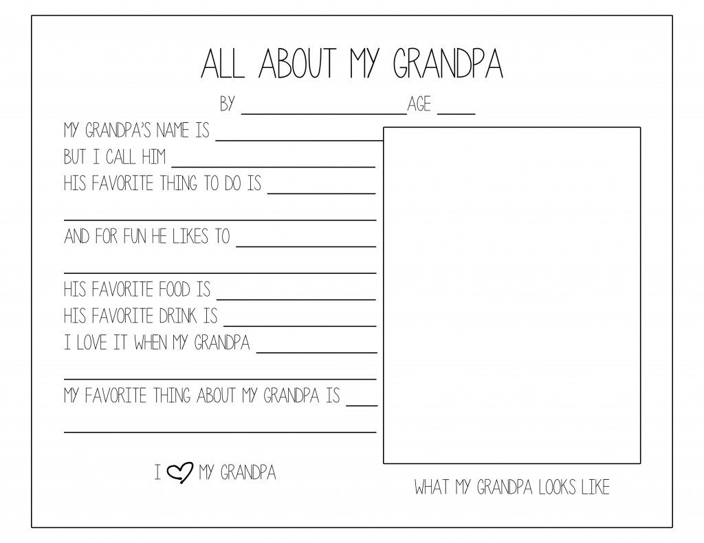 Father's Day Questionnaire (Grandpa)