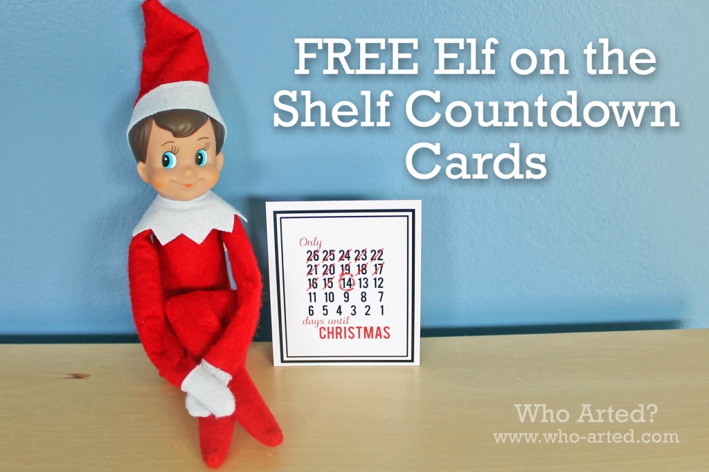 Elf on the Shelf Countdown Cards 01