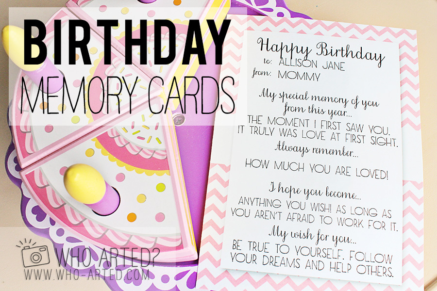 Birthday Memory Cards Template Who Arted 00