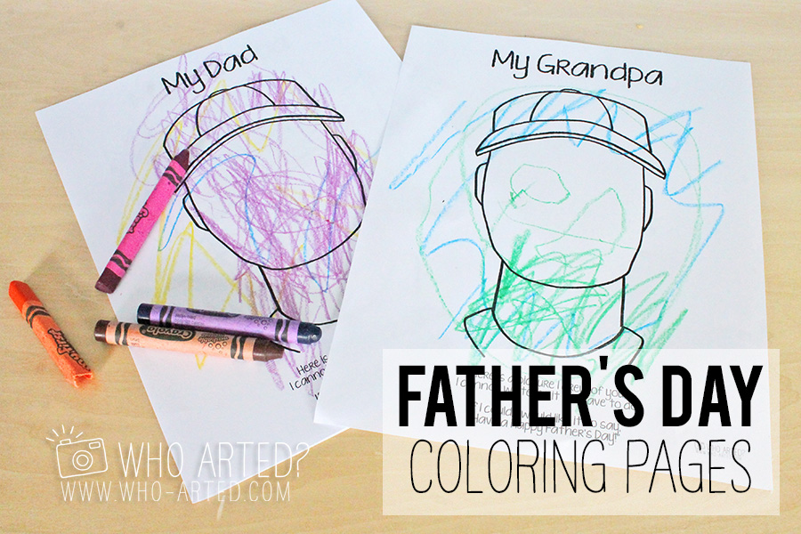 Father's Day Coloring Page Who Arted 00