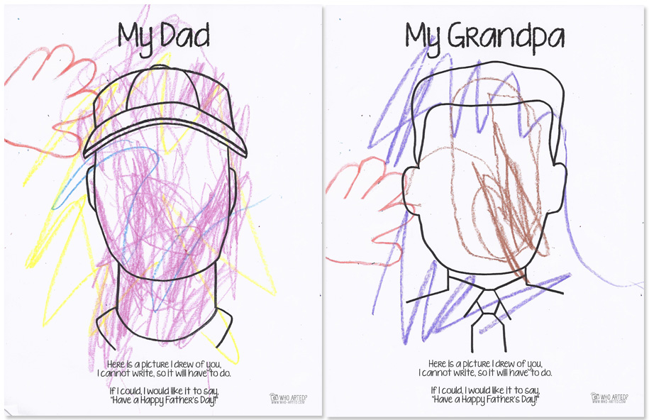 Father's Day Coloring Page Who Arted 06