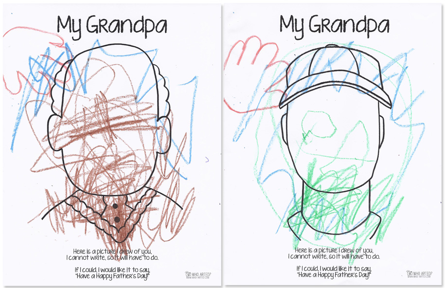 Father's Day Coloring Page Who Arted 07