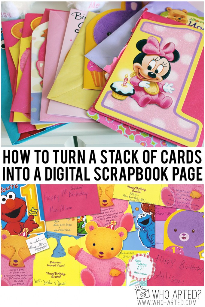 How to Scan Cards into Scrapbook Who Arted 00
