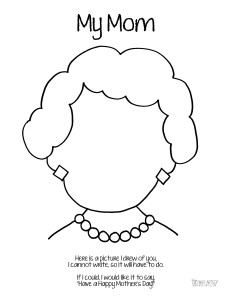 Mother's Day Coloring Page Mom Short Hair Who Arted