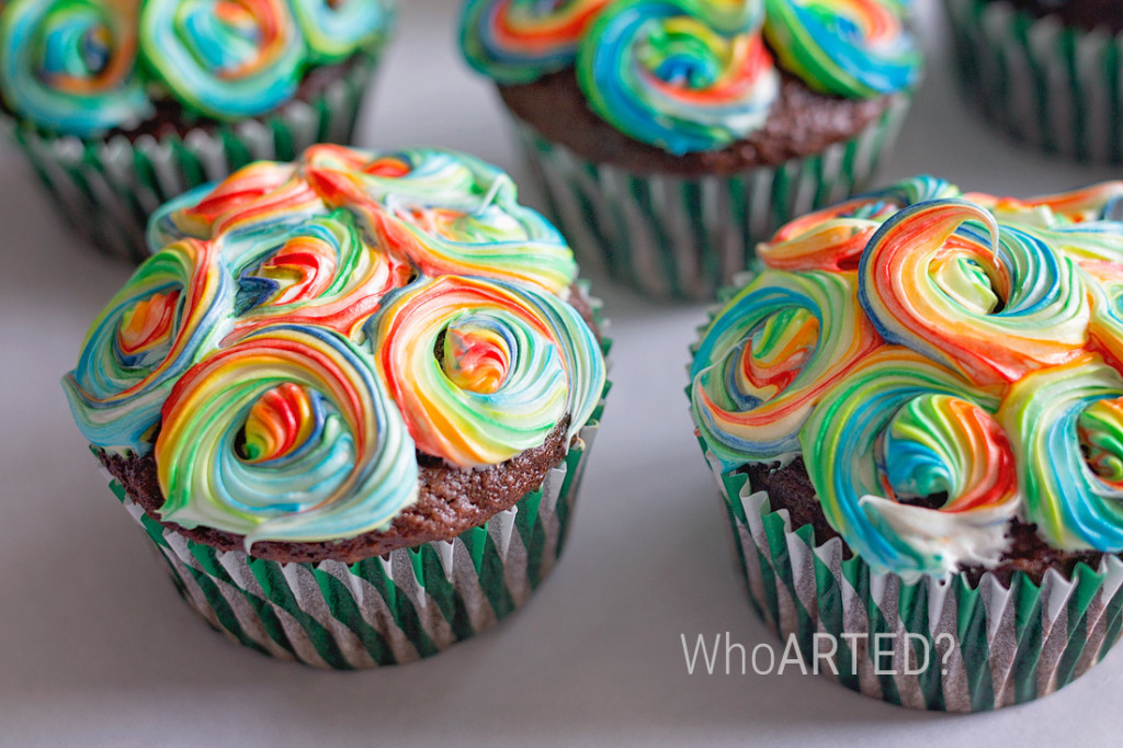 Rainbow Swirl Cupcakes 01