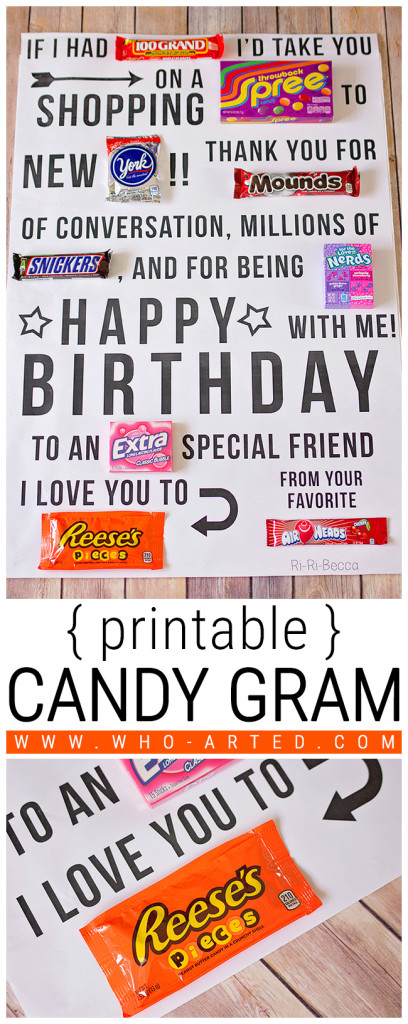 Candy Gram Birthday Card 1 00 - Pinterest 01