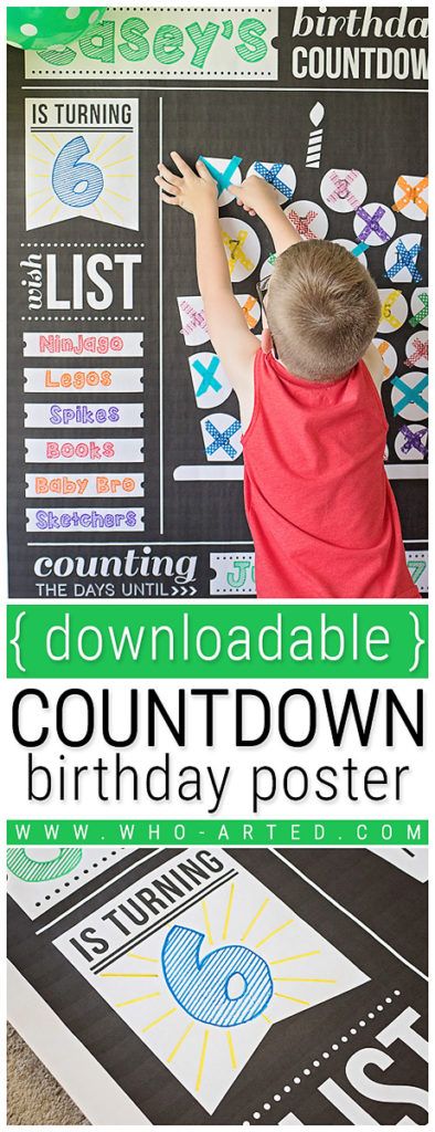 Birthday Countdown Poster Who Arted